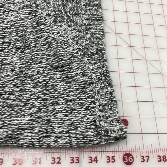 H&M Boho/Office Chunky Knit Black/White 3/4 SLV Round Hem Open Front Cardigan S - Picture 14 of 14